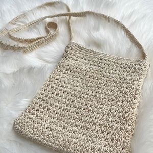 XHILARATION Boho Crochet Crossbody Mini Bag